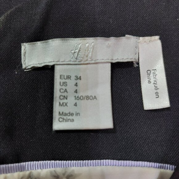 H&M Black Cocktail Dress SIZE 4 - Picture 4 of 5
